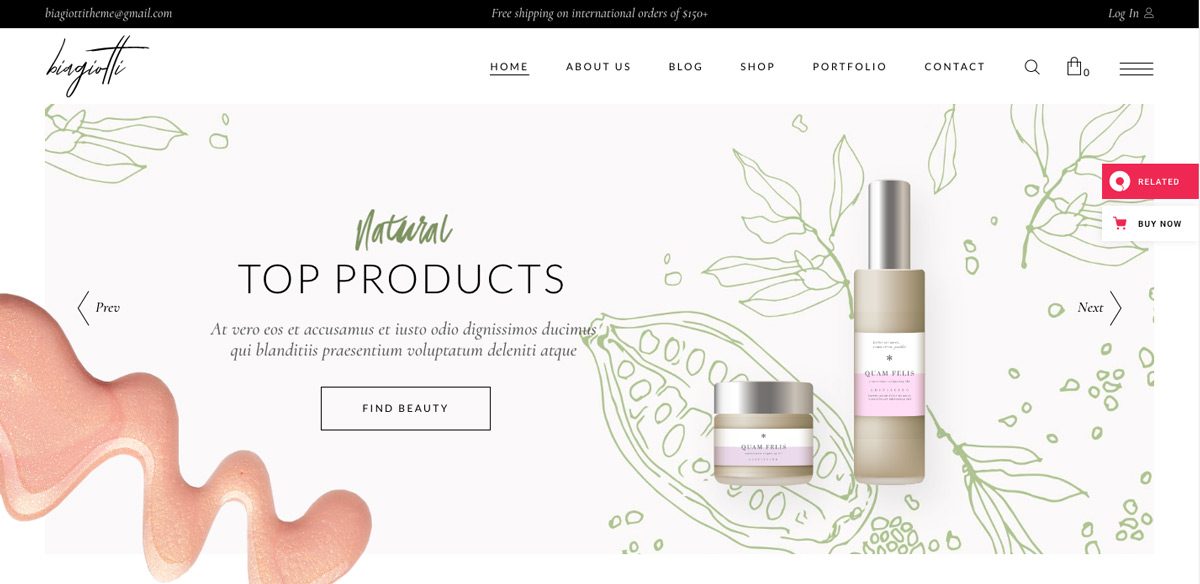 Cosmetics WordPress eCommerce Theme